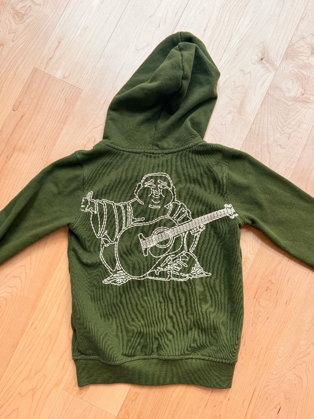 True Religion Boys Embroidered Buddha Zip Hoodie - Medium